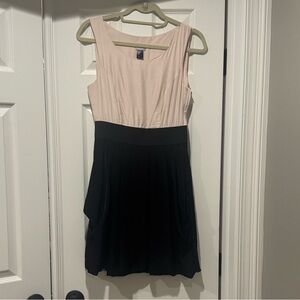 H&M Pink and Black Sleeveless Mini Dress with bubble skirt
